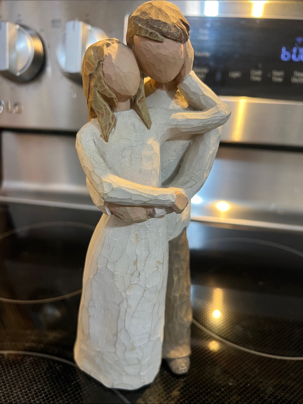 Willow Tree Cream and Tan Embrace Couple Sculpture Figures